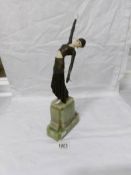 An Art Deco style lady dancer figurine