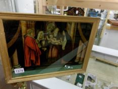 A framed and glazed religious scene entitled 'Presentation at the Temple'