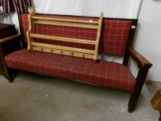 An upholstered Victorian bench
