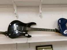 A Yamaha RGX312 guitar with tremelo arm, action good, neck straight,