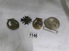 4 German medallions,
