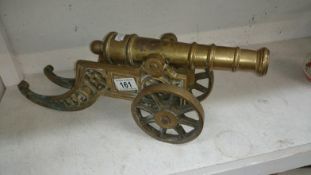 A large brass cannon