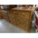 A pine 9 drawer chest