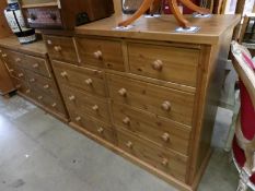 A pine 9 drawer chest