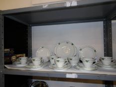 21 pieces of Coalport hand painted Art Deco tea ware