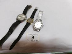 Le Chemmet and Sekonda gent's wrist watches and a ladies Certina watch,