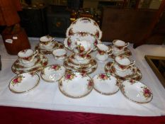 Approximately 33 pieces of Royal Albert Old Country Roses tea ware