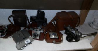 A mixed lot of old camera's including cine