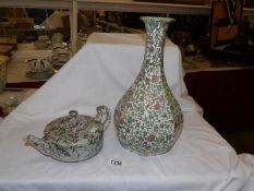 A Royal Doulton 'Persian' vase and a Royal Doulton teapot