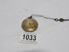 An 18ct gold pocket watch in working order