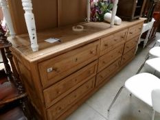 A pine 9 drawer chest