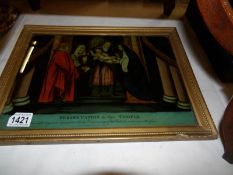 A print entitled 'Presentation in the Temple' from the original by W B Walker