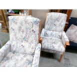 A pair of good quality fireside chairs