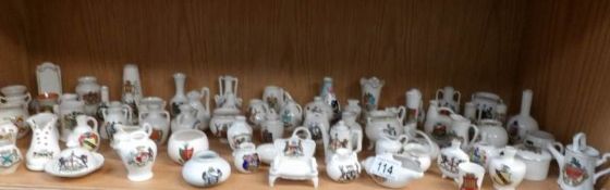 Approximately 65 pieces of crested china including Goss,