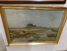 An oil on board by A Ruths 1937