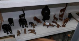 A large mixed lot of wooden items,