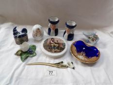 A mixed lot including 2 Tony Wood Toby jugs, Murano dish,