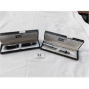 2 boxed fountain pens bearing the name Mont Blanc