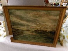 An oil on canvas country scene initialed F M T 1920