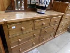 A pine 7 drawer chest