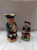 A Burlington Toby jug and a signed Toby jug