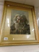 A John Frederick Tayler (1802-89) 'A Study for Victor Rowe' watercolour signed F Tayler