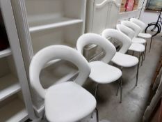 A set of 6 retro style chairs