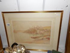 A framed and glazed watercolour Coastal scene signed Alfred Miller
