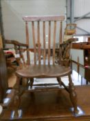 An oak Windsor chair