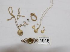 A mixed lot of yellow metal jewellery (may be some gold)