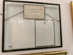 A letter from Queen Mary thanking for gift of Jubilee tapestry