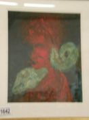 A framed and glazed oil on board 'Medusa' by Dorothy Lee Roberts, 46 x 41cm