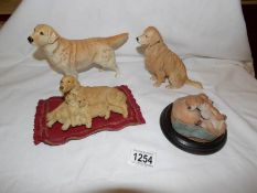 A Royal Doulton Golden Retriever and 3 others