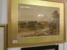 A framed and glazed watercolour 'Near Gloudovey, S.