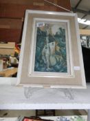 A framed and glazed print of an original oil painting entitled 'The Emerging Spirit'