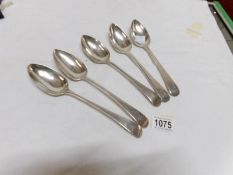 5 large silver spoons (10.