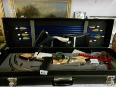 A cased new and unused good quality archery set