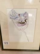 A framed and glazed Ronald Searle (1920-2011) print 'On the light and forward side'