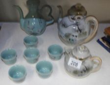 A mixed lot of Japanese tea ware