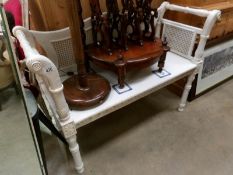 A painted hall seat