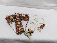 3 items of tribal bead work