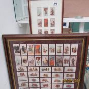 2 framed and glazed cigarette card collections
