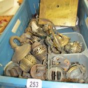 A quantity of oil lamp spares including burners