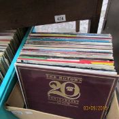 A box of LP records including Mowtown,
