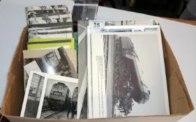 A large collection of steam train photocards & photo's etc.