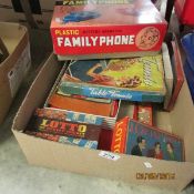 A box of old toys and games