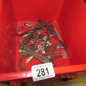 A box of BR 'keys' and specialist tools