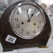 An oak Enfield mantel clock