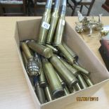 In excess of 30 brass gun shells