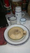 6 items of enamel ware